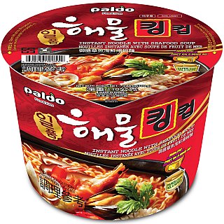 Paldo King Noodle Bowl SEAFOOD Soup 3.88 oz  6 Pack Copy