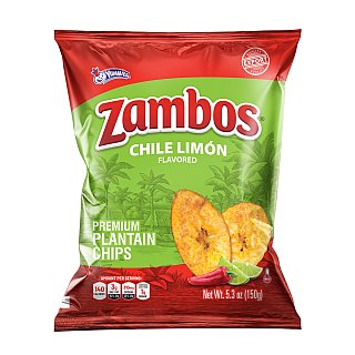Yummies Zambos Plantain Chips Picositas Chili Lime 5.3 oz 24ct