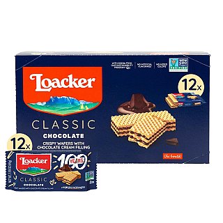 Loacker Classic Chocolate Wafers 1.59oz 12ct Tray