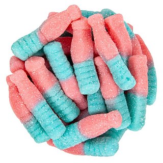 Clever Bubble Gum Soda Bottle Blue & Pink Gummy Candy 5lb