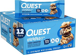 Quest Protein Overload Bar COOKIE COMMOTION 2.04 oz 12 ct