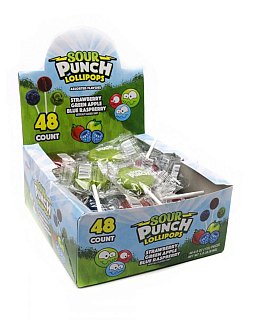 Sour Punch Lollipops 3 Assorted Flavors 48 ct