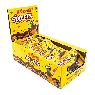 Original Sixlets Chocolate Candy Bags 1.75 24 ct Tray