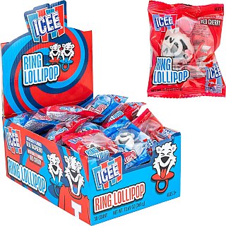 Koko's Icee Bear Lollipop Ring Candy .42 oz 30ct Tray
