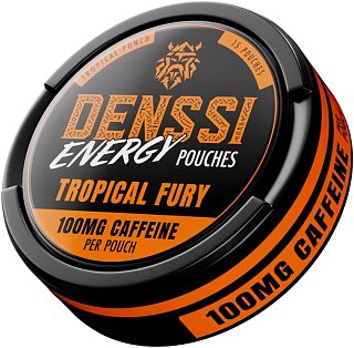 Denssi Energy Caffeine Pouches TROPICAL PUNCH 15ct Tin 8 Pack