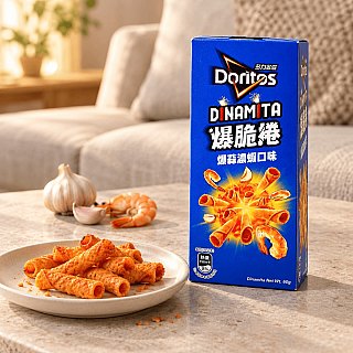Doritos Taiwan Dinamita Garlic Shrimp 60g Box  12 Pack