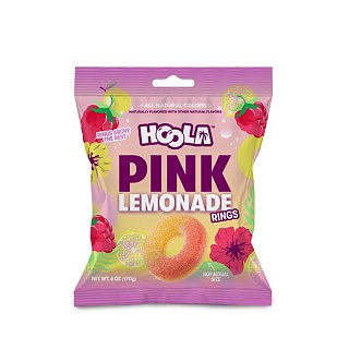 Iconic Candy Hoola Pink Lemonade Gummy Rings 6oz 8 Pack