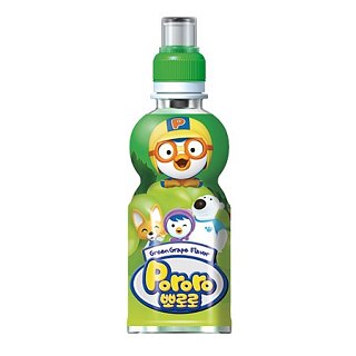 Pororo Korea Fruit Juice Drink Sport Bottle GREEN GRAPE 7.95oz 24 Pack