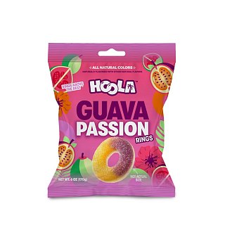 Iconic Candy Hoola Guava Passionfruit  Gummy Rings 6oz 8 Pack