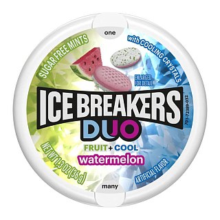 Ice Breakers DUO Mints Watermelon Canister 1.5oz 8 pack Copy
