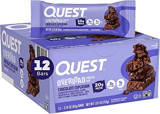 Quest Protein Overload Bar Chocolate Explosion 2.15 oz 12 ct