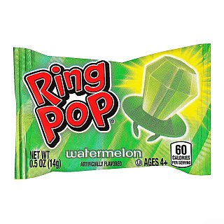 Ring Pop All Green Watermelon Lollipop Candy 30ct