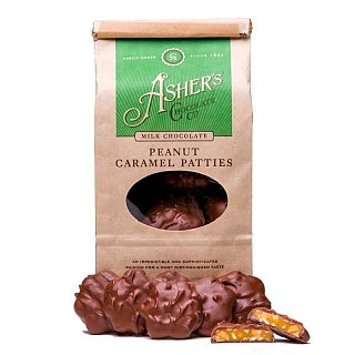 Asher's Milk Chocolate Peanut Caramel Patties Gift Bag 7.15 oz 6 Pack