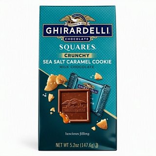 Ghirardelli Chocolate Squares  Crunchy Cookie Sea Salt Caramel 5.2oz 6 pack