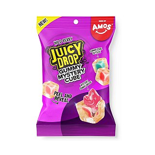 Amos Juicy Drop Mystery Gummy Cubes WILDBERRY 5 oz 12 ct
