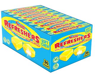 Swizzels UK Import Refresher Lemon Sherbert Chewy Bar 43g 36 ct Tray