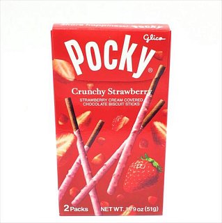 Pocky Crunchy Strawberry Sticks 10 Ct 1.79 Oz Tray