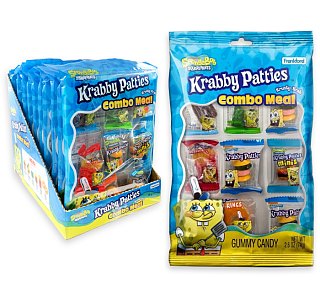 Frankford SpongeBob Krabby Patty Gummy Combo Tray 2.6 oz 12 ct