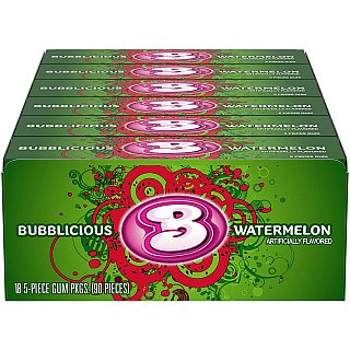 Bubblicious Watermelon Bubble Gum 18 ct