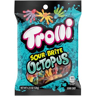 Trolli Sour Brite Octopus Gummy Candy 4.25 oz 12ct