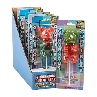 Taste Of Nature Ginourmous Gummy Bear On a Stick 8oz 12ct