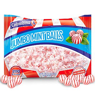 Colombina Jumbo Peppermint Balls Wrapped 200 ct