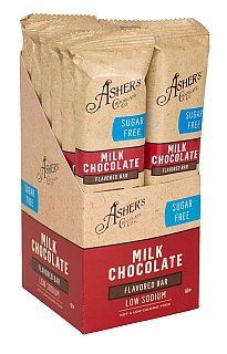 Ashers Sugar Free Milk Chocolate Bar 1.6 oz 12 ct