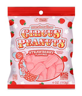 Melster Circus Marshmallow Peanuts Strawberry 4oz 10 ct