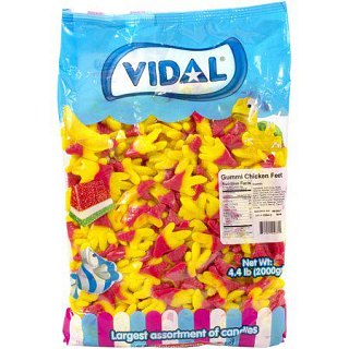 Vidal Gummi Chicken Feet 4.4 Pound Bag Bulk