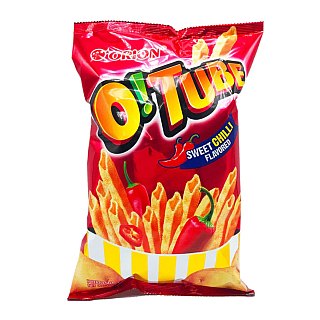 Orion Korea O Tube Potato Chips Swqeet Chili  4.06 oz 6 Huge Bags