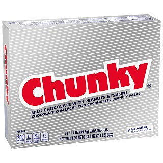Chunky Milk Chocolate Peanuts Raisin Candy Bar 1.4 oz 24 ct