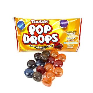 Tootsie Pop Drops Assorted Hard Candy Pouch 2.25 oz 24 ct