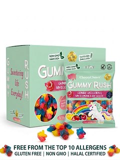 Gummy Rush Turkish Mini Unicorn Gummy Candy 3.17oz 12ct Tray
