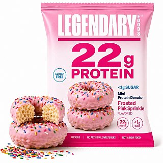 Legendary Protein Donuts PINK SPRINKLE  2.2 oz 12 ct