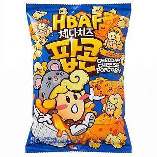HBAF Korea Import Cheddar Cheese Popcorn 2.82 oz 12 ct
