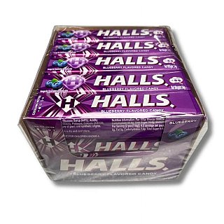 Halls Cough Drops Blueberry Import Flavor 20 ct tray