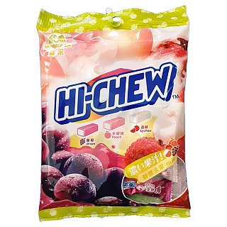 Hi Chew Taiwan Gummy Candy Lychee Grape Peach 3oz 10ct