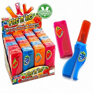Swizzels UK Flic N Lic Folding Lollipop Candy 24ct Tray