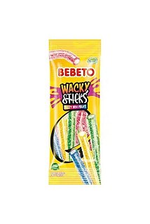 Bebeto Import Wacky Sticks Fizzy Mixed Fruit 2.65oz 12ct Tray