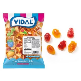 Vidal Bug Insect Gummy Candy Assorted  Fruit Flavors 2.2 lbs