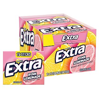 EXTRA Pink Lemonade Chewing Gum 10 count 15 sticks
