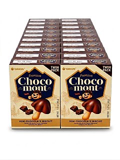 ORION Choco Mont Chocolate Mushroom Biscuit 1.2oz Twin pack 8 ct