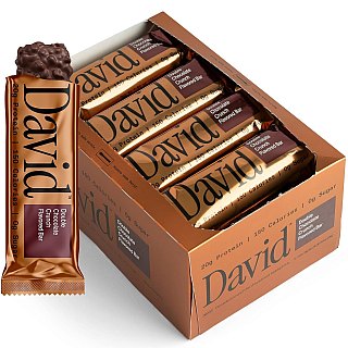 David Bronze Double Chocolate Crunch High Protein Bars 2.05oz 12ct