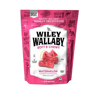 Wiley Wallaby Australian Red Watermelon Licorice Soft Chewy 10 oz