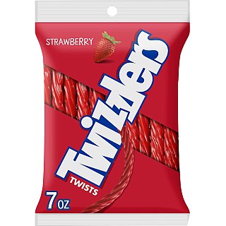 Twizzlers Strawberry Flavored Candy Twists 7 oz 12t Peg Bag