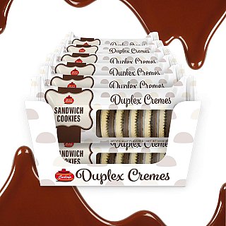 Carleys Duplex Creme Sandwich Cookies 3.5 oz 12 ct Tray