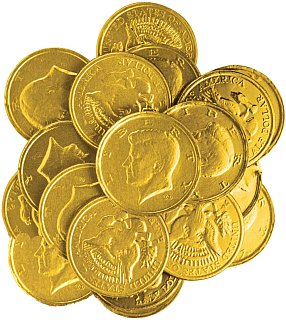 Palmer Milk Chocolate Gold Coin Half Dollars 2 lb
