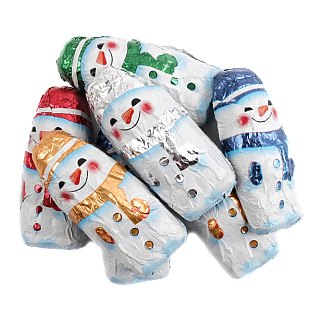 Madelaine Christmas Mini Foiled Snowmen Milk Chocolate 5lb
