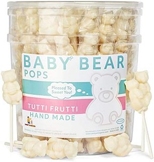 Espeez 115 Ct Tutti Frutti Beary Totally White Pops