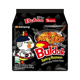 Samyang Buldak Spicy Hot Chicken Ramen Soup 4.94 oz 5 Pack